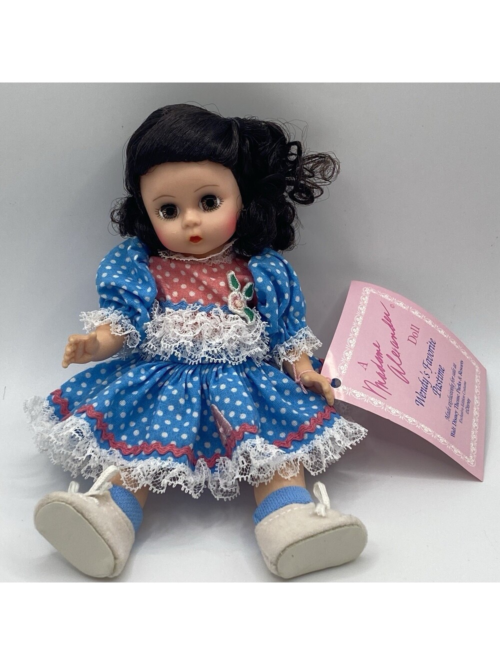 Madame Alexander Wendy's Favorite Pastime Doll 8in Dark Brown Hair Blue Eyes B7